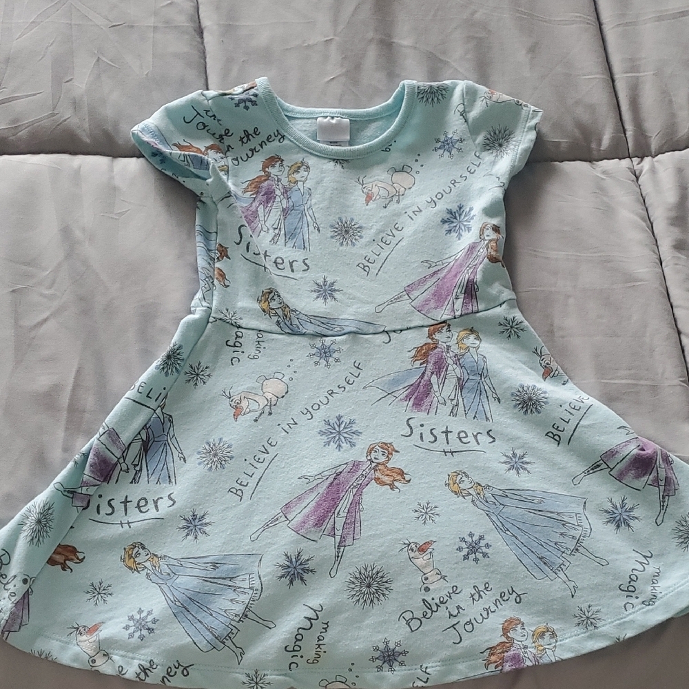Green A-Line Sundress with Flutter Cap Sleeves